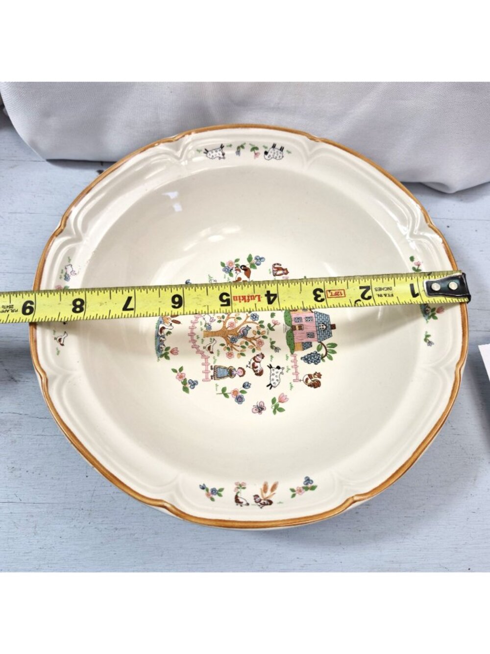 Jamestown China Country Home Large Serving Bowl Farmhouse Scene Japan - Picture 7 of 10